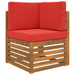 vidaXL Coussin de canapé d'extérieur 3 Pièces Rouge Polyester