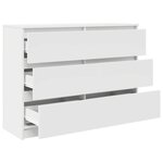 vidaXL Buffet blanc 100x35x76 cm bois d'ingénierie
