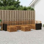 vidaXL Ensemble de canapés d'extérieur 8 Pièces Naturel