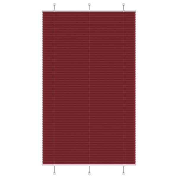 vidaXL Store plissé rouge bordeaux 120x200 cm largeur du tissu 119 4cm