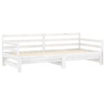 vidaXL Lit coulissant Blanc Bois de pin massif 2x(90x200) cm