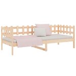 vidaXL Lit de jour sans matelas 90x190 cm bois de pin massif