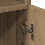 vidaXL Armoire de salle de bain chêne artisanal 30x30x179 cm