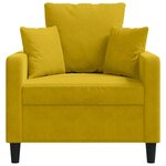 vidaXL Fauteuil Jaune 60 cm Velours