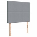 vidaXL Sommier à lattes de lit et matelas gris clair 120x190 cm tissu