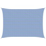 vidaXL Voile d'ombre 3 5 x 5 m HDPE Rectangulaire Bleu et Blanc