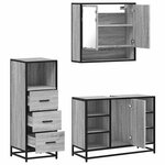 vidaXL Ensemble de meubles de salle de bain 3 Pièces Sonoma gris