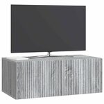 vidaXL Meuble TV mural Sonoma gris 78 5 x 41 x 30 cm Bois d'ingénierie
