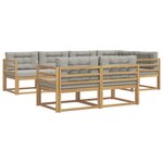 vidaXL Ensemble de canapés d'extérieur 6 pc Blanc et gris clair