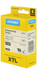 Dymo xtl - ruban polyester adhésif permanent pour étiqueteuse  12mm x 9.1m - noir sur blanc