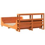 vidaXL Cadre de lit sans matelas cire marron 120x200cm bois pin massif