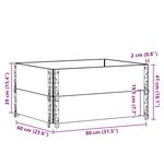vidaXL Jardinière gris 80x60 cm bois massif de pin