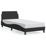 vidaXL Cadre de lit et tête de lit sans matelas noir 90x190 cm velours