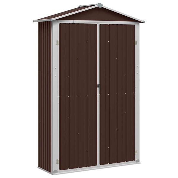 vidaXL Abri de jardin Marron 116x45x175 cm Acier galvanisé