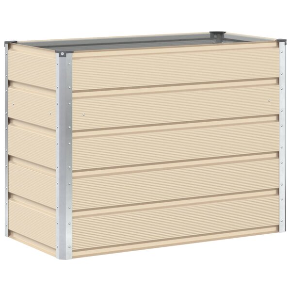 vidaXL Jardinière Ivoire 480 x 50 x 45 cm Acier galvanisé
