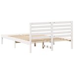 vidaXL Cadre de lit Blanc 120 x 190 cm Bois massif en pin