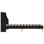 vidaXL Cadre de lit avec tête de lit Noir 90 x 200 cm tissu