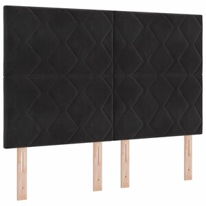 vidaXL Tête de lit Noir 144 cm Velours