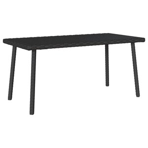 VidaXL Table basse de jardin rectangulaire noir 80x40x37 cm rotin