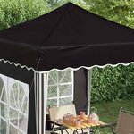 vidaXL Tente de fête pop-up 195 x 195 x 245 cm Noir Tissu Oxford
