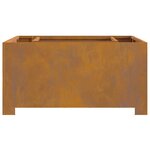 Foyer vidaXL Carré 80x80x40 cm en acier weathering