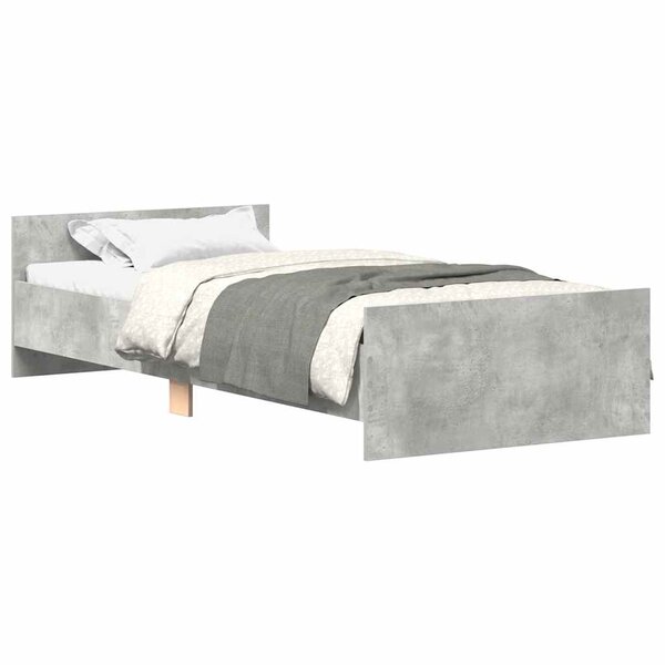 vidaXL Cadre de lit sans matelas gris béton 90x190 cm