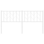 vidaXL Tête de lit métal blanc 160 cm