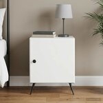 vidaXL Cabinet de chevet Blanc 43 x 34 5 x 50 cm Bois d'ingénierie