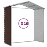vidaXL Abri de jardin marron 191x895x198 cm acier galvanisé