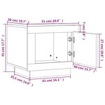 vidaXL Table basse blanc et chêne sonoma 51x50x45 cm bois d'ingénierie