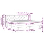 vidaXL Cadre de lit avec matelas Bleu 180 x 200 cm Velours
