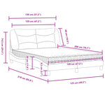 vidaXL Lit avec matelas marron 120x200 cm similicuir