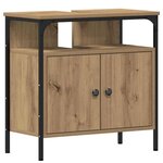 vidaXL Ensemble de mobilier de salle de bain 3 Pièces chêne artisanal