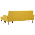 vidaXL Canapé en forme de L revêtement en tissu 186x136x79 cm jaune