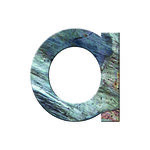 Numéro A - Numéro adhésif pour boîtes aux lettres- Pierre véritable 50 mm  LAVE