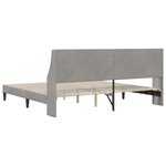 vidaXL Cadre de lit avec tête de lit Gris clair 180 x 200 cm Velours