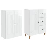 vidaXL Ensemble de Meubles 2 Pièces 66 x 34 5 x 90 cm Bois d'ingénierie