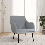 vidaXL Fauteuil Gris clair 63x76x80 cm Tissu