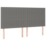 vidaXL Sommier à lattes de lit avec matelas Gris foncé 160x200cm Tissu