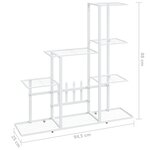 vidaXL Support pour plantes 94 5x25x88 cm Blanc Métal