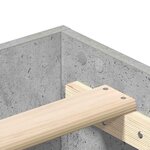vidaXL Cadre de lit sans matelas gris béton 90x190cm bois d'ingénierie