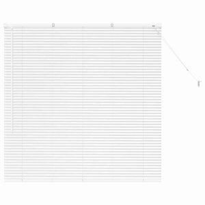 vidaXL Store de Fenêtre avec des rideaux Blanc Aluminium