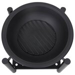 vidaXL Foyer avec tisonnier 54x54x55 cm Acier