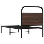 vidaXL Cadre de lit sans matelas 75x190cm chêne marron bois ingénierie