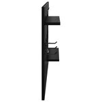 vidaXL Porte-manteau mural avec étagère avec stockage avec miroir Chêne Noir 90 x 10 x 50 cm
