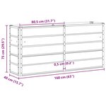 vidaXL Jardinière Ivoire 160 x 40 x 75 cm Acier