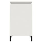 vidaXL Table de chevet blanc 40x35x70 cm bois d’ingénierie