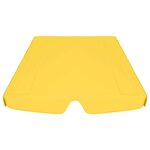 vidaXL Toit de rechange balançoire jaune 188/168x145/110 cm