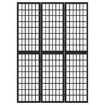 vidaXL Cloison de séparation pliable 3 panneaux 120x170 cm Noir
