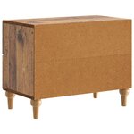 vidaXL Cabinet de chevet avec tiroir Bois ancien 62 x 34 5 x 48 cm